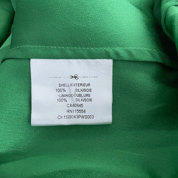 PORTS 1961 EMERALD GREEN SILK ONE SHOULDER TOP - SIZE 4 TAGS ON - Picture 3 of 10